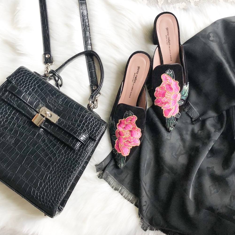 Gianna Meliani for Gwen Rawls embroidered heels